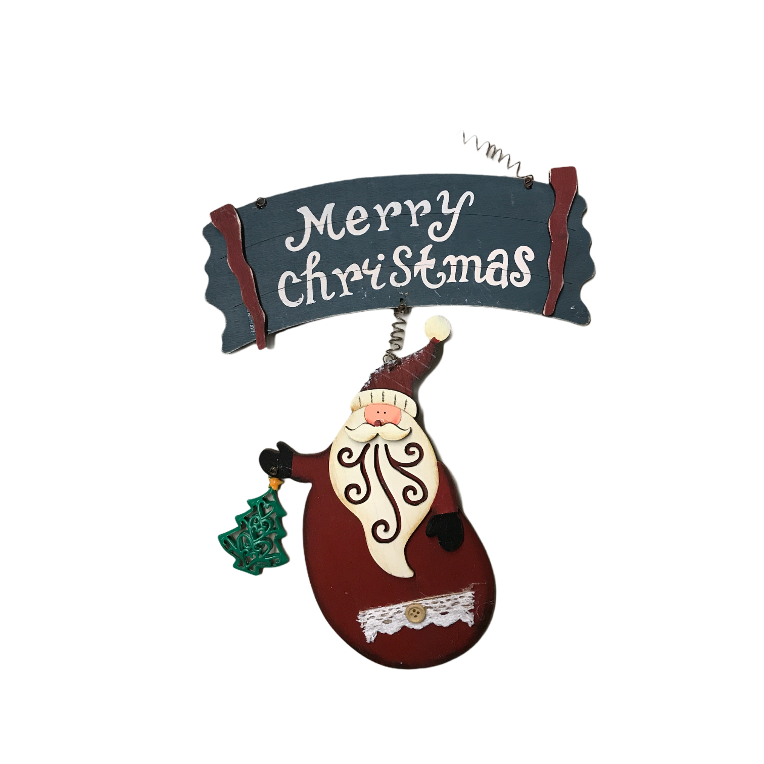 Χριστουγεννιάτικη Κρεμαστή Ταμπέλα Ξύλινη Μήνυμα Άη Βασίλης/ Χιονάνθρωπος 30x21cm