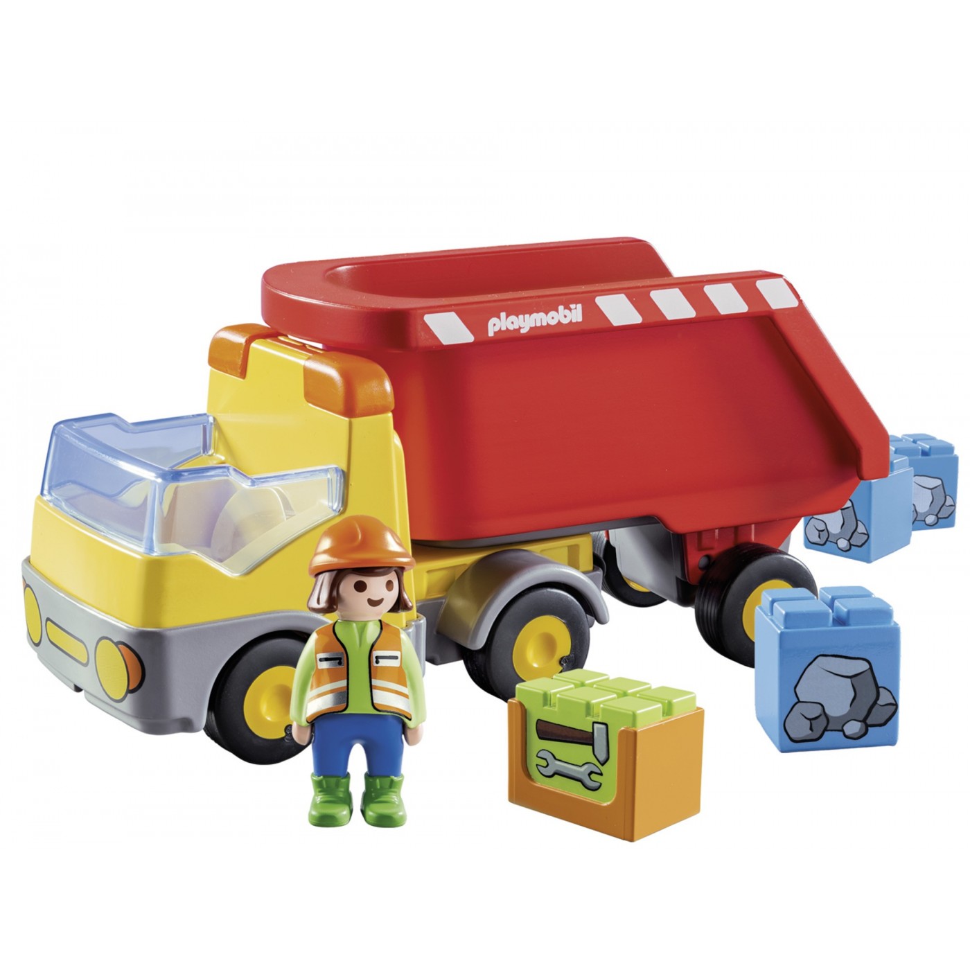 Playmobil Ανατρεπόμενο Φορτηγό με εργάτη