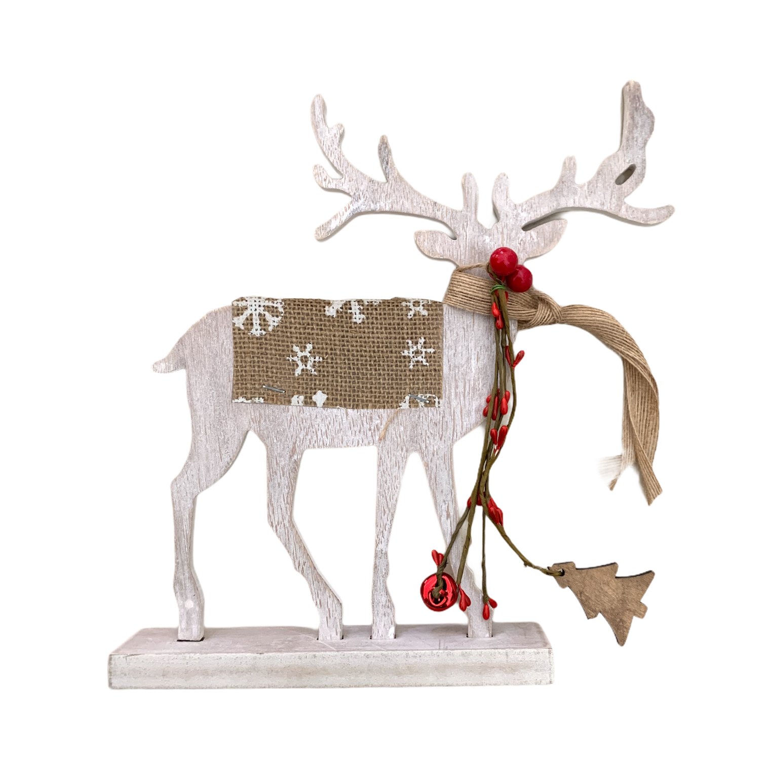 Χριστουγεννιάτικο Επιτρπέζιο Διακοσμητικό Τάρανδος 4 Σχέδια Σαμαράκι 28x30cm