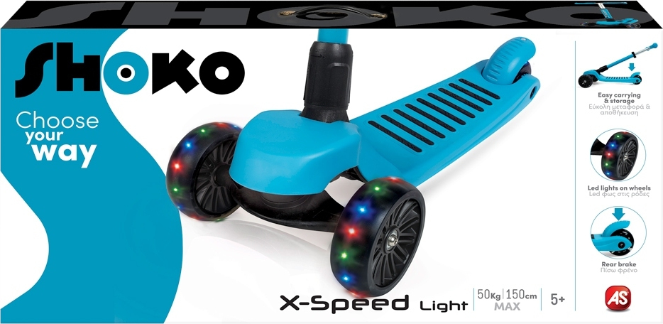 Shoko Scooter Twist & Roll Xspeed Light Με Led Φως Μπλε