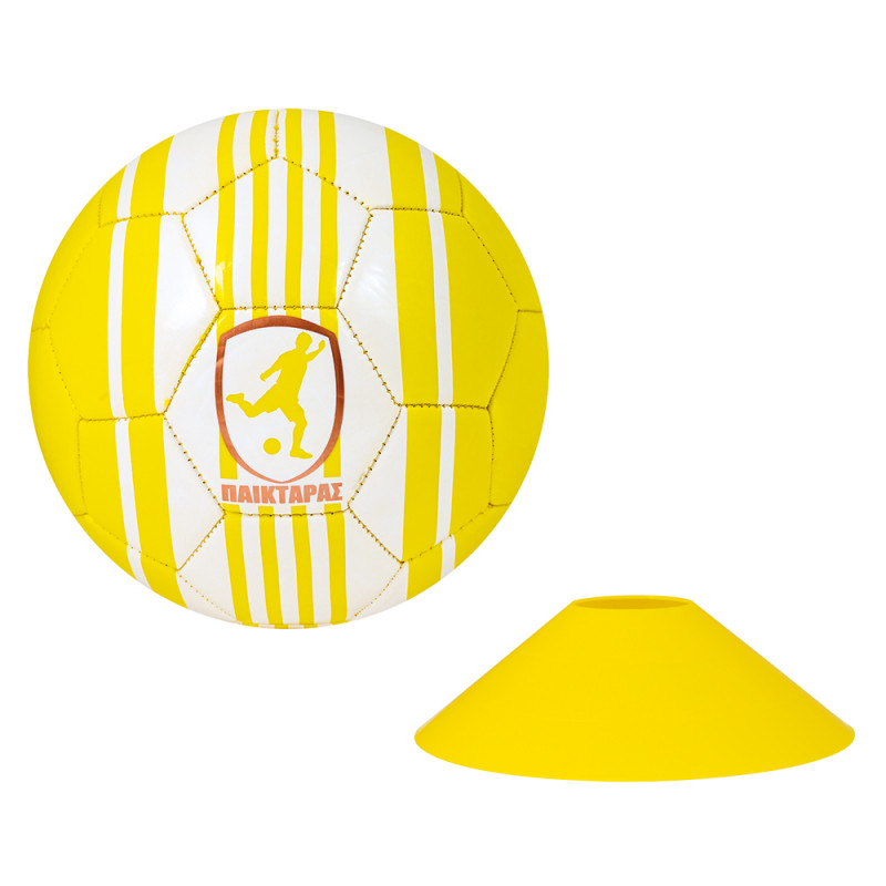Λαμπάδα Παικταράς Κίτρινος Με Δερμάτινη Μπάλα Και 4 Κώνους (1500-15759)