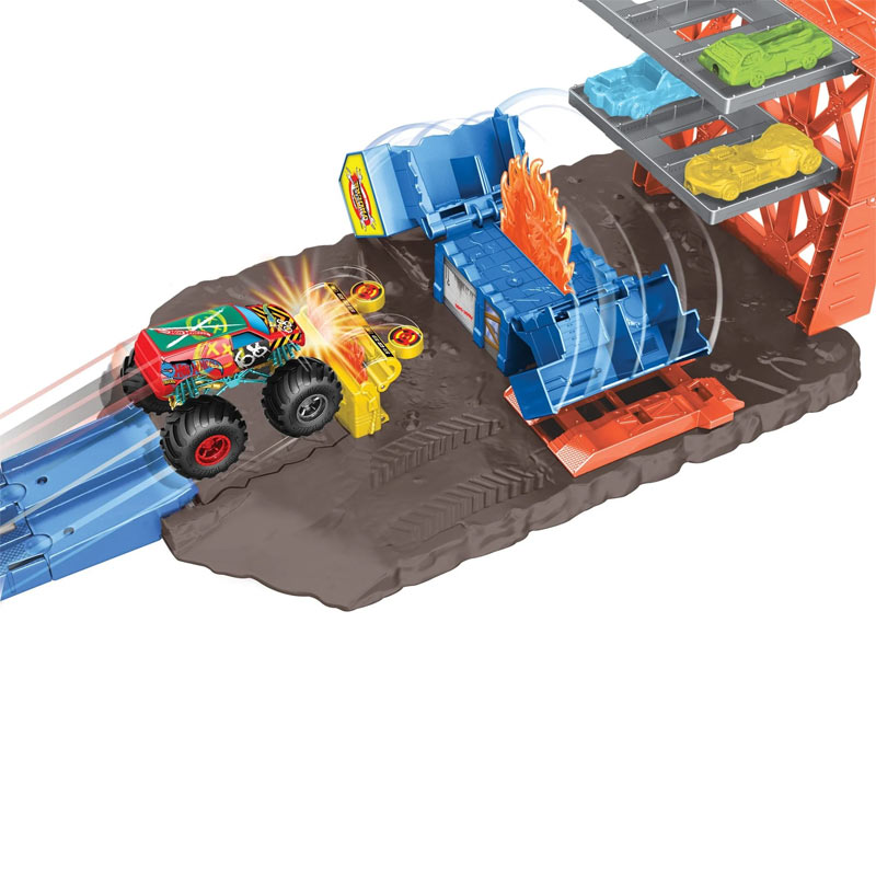 Mattel Hot Wheels Monster Trucks Σέτ Σούπερ Εκρήξεις & Συγκρούσεις (HFB12)