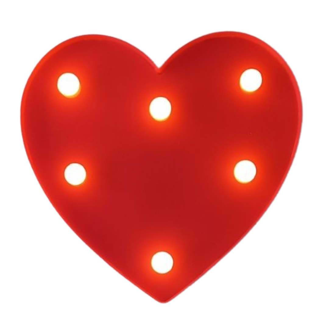Καρδιά Φωτιζόμενη Κόκκινη-Ρόζ 12 Led