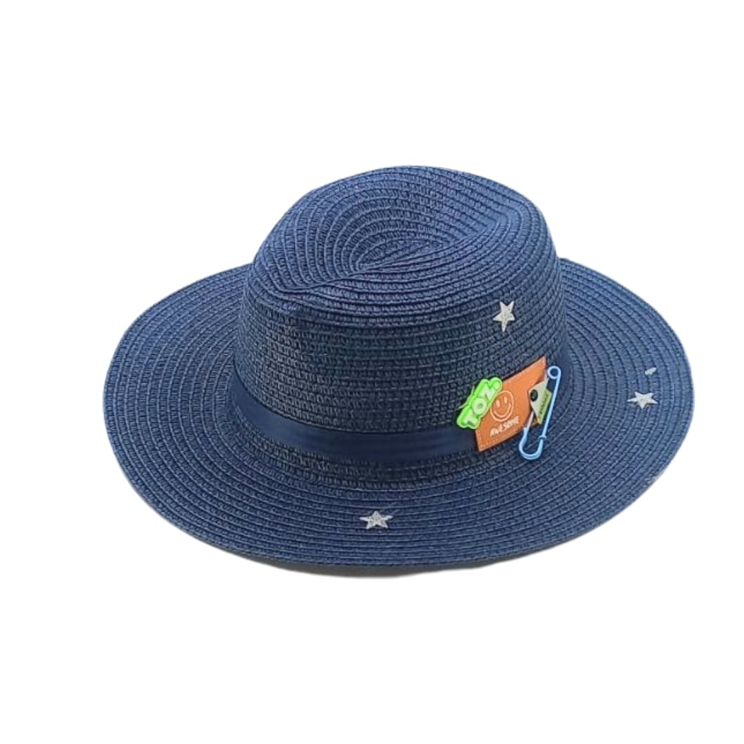 Καπέλο Παιδικό Καβουράκι Μπεζ με Μπλε Ζωνάκι Patch 3 Χρώματα