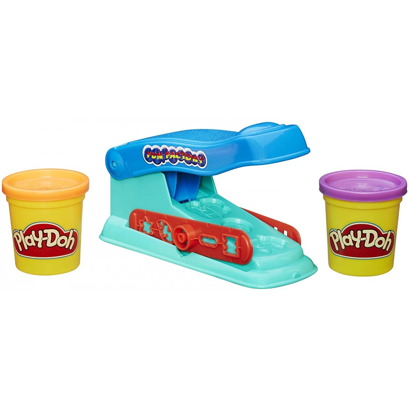 Hasbro Play-Doh Basic Fun Factory Πλαστελίνη Πρέσσα Με 2 Βαζάκια (B5554)