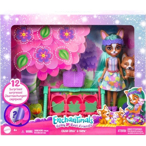 Mattel Enchantimals Baby BF Κούκλα & Ζωάκια Φιλαράκια Σε 3 Σχέδια (HLK83)