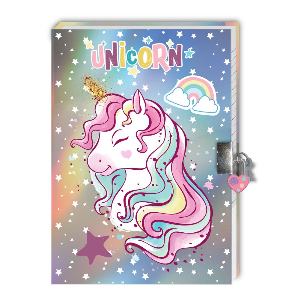 Ημερολόγιο Με Κλειδαριά, Μαγικό Στυλό & Αυτοκόλλητα Must Unicorn (000585110)