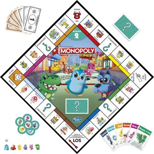 Hasbro Επιτραπέζιο Monopoly Junior 2 In 1 (F8562)