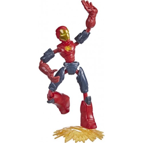 Hasbro Avengers Marvel Bend And Flex Φιγούρα Δράσης 15 εκ. - Iron Man Fire Mission (F4008/F4964)