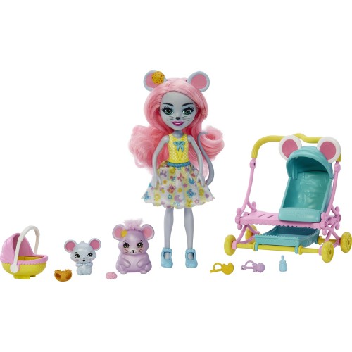 Mattel Enchantimals Citytails – Mouse Baby Buggy (GJX35/HKR57)
