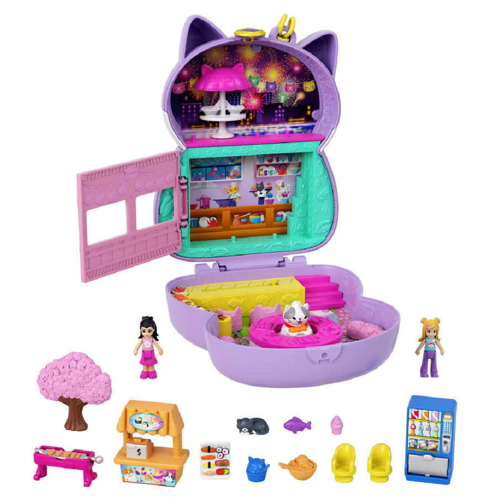 Polly Pocket Ο Κόσμος Της Polly Σετάκια – Sushi Shop Cat Compact (FRY35/HCG21)