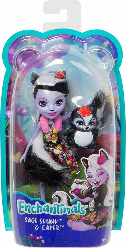 Mattel Enchantimals Κούκλα Και Ζωάκι Sage Skunk And Caper (DVH87/FXM72)