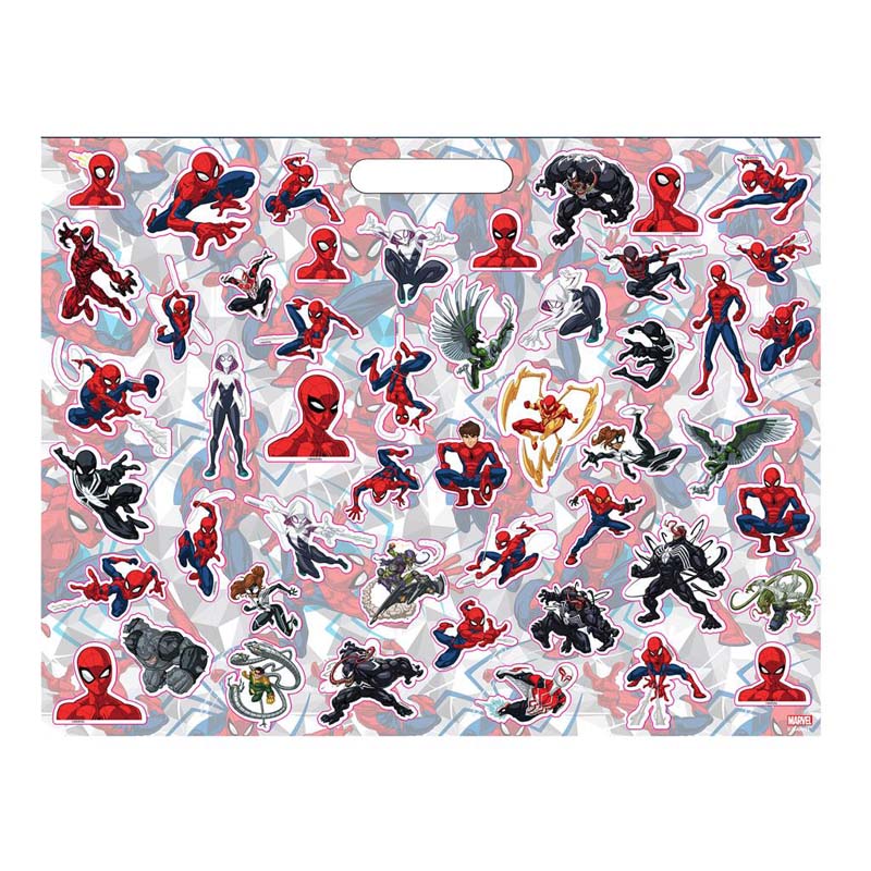 Μπλοκ Χρωματισμού με Αυτοκόλλητα και 3 Κηρομπογιές Spiderman 40φ. (000508155)