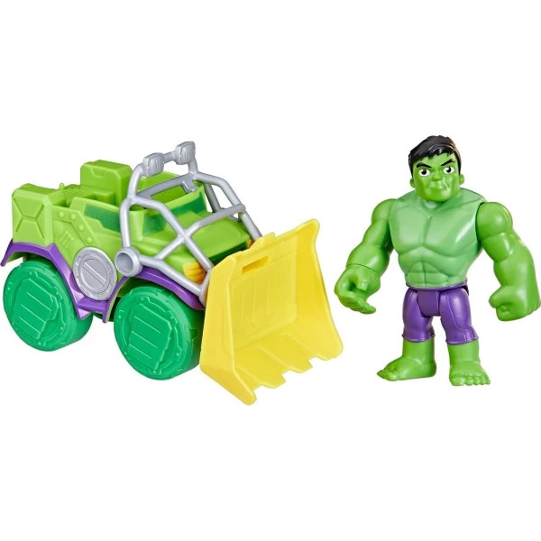 Hasbro Marvel Spidey and His Amazing Friends Hulk Smash Truck, Action Figure, Vehicle, and Accessory (F6776/F7457)