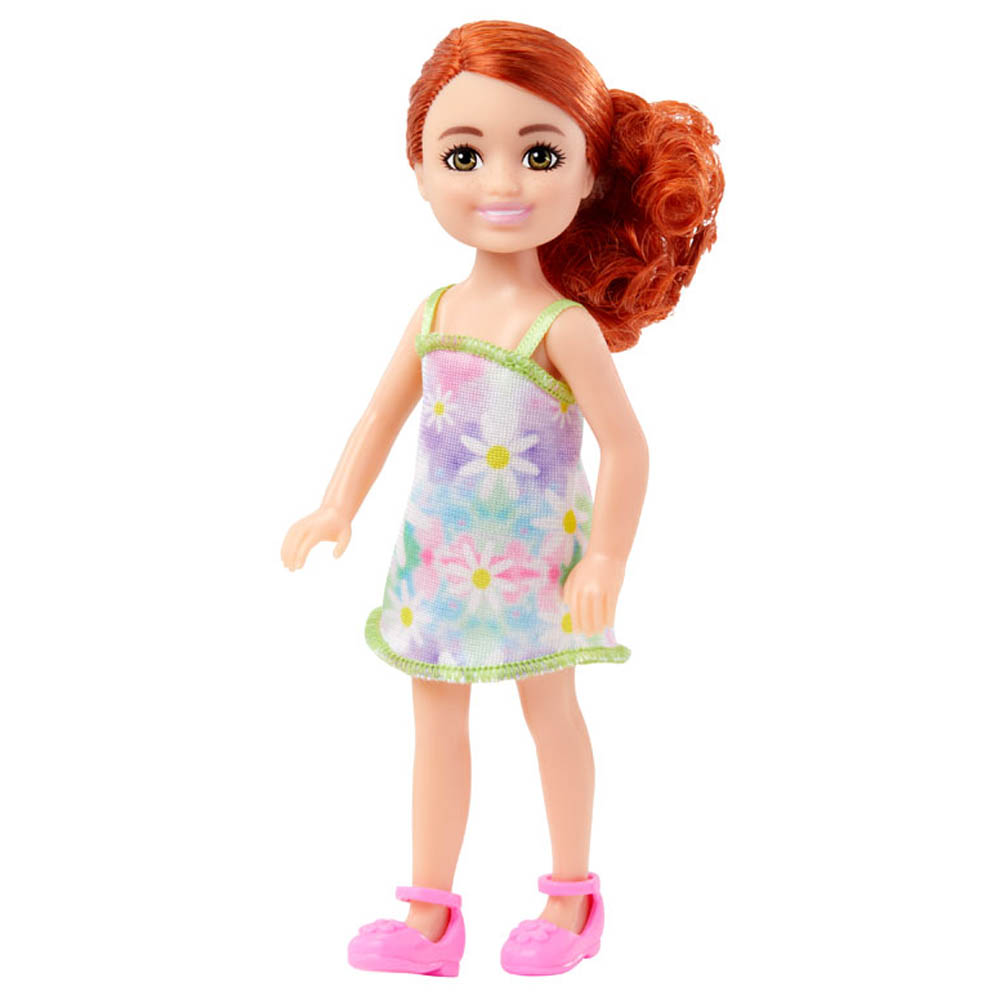 Mattel Barbie Chelsea Με Κόκκινα Μαλλιά & Καρώ Φόρεμα (DWJ33/HNY56)