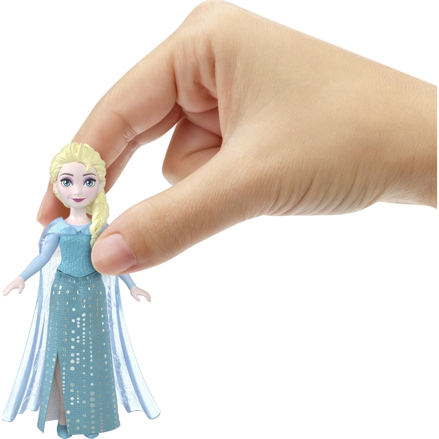 Mattel Disney Frozen Μίνι Κούκλες Έλσα με Μακρύ Φουστάνι(HLW97/HLW98)