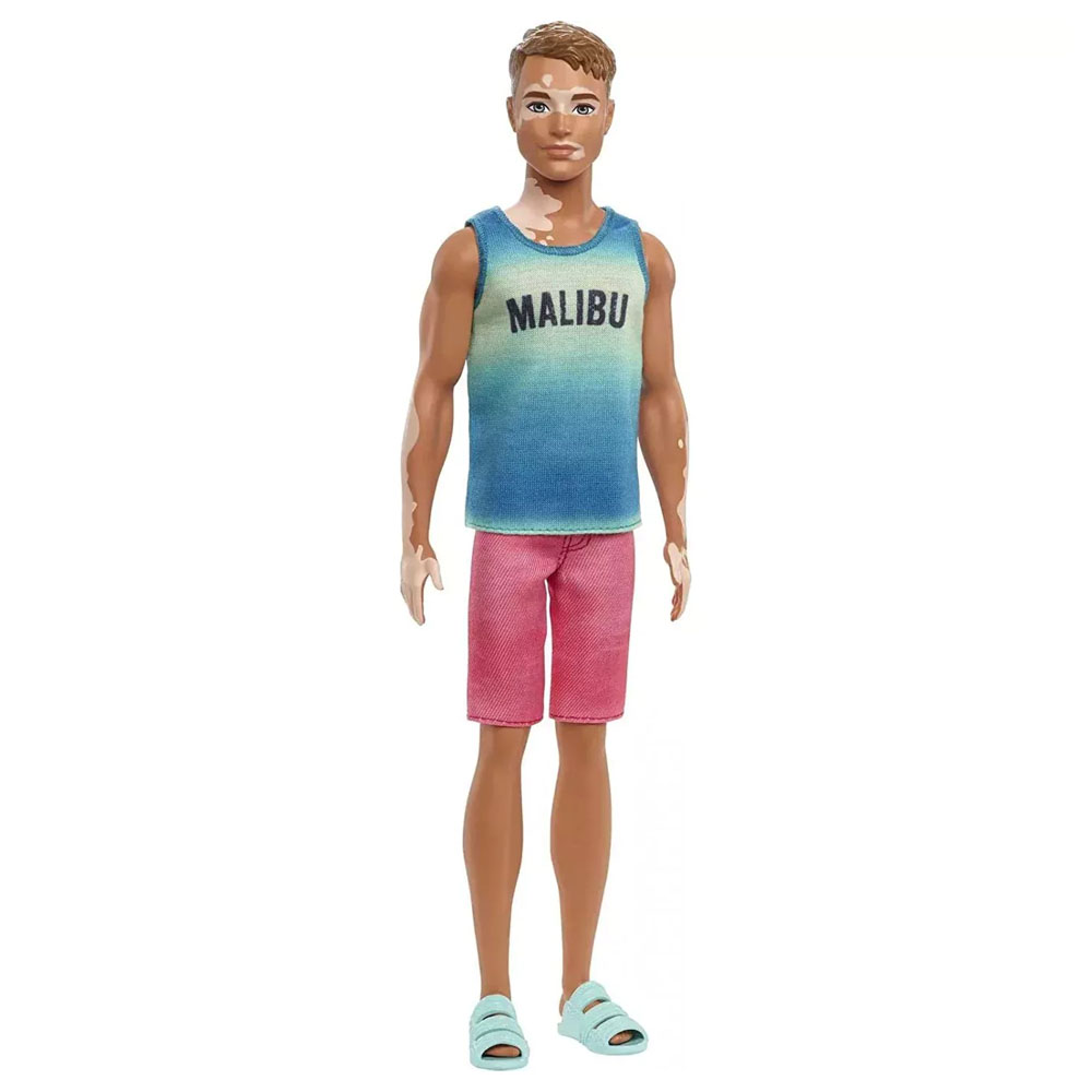 Mattel Barbie Ken Fashionistas Καστανός Με Μπλούζα Malibu 192 (DWK44/HBV26)