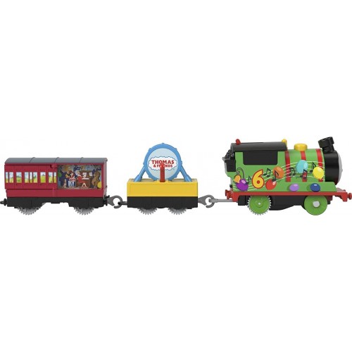 Mattel Τόμας Το Τρενάκι – Μηχανοκίνητα Τρένα Με 2 Βαγόνια Party Percy(HFX97/HDY72)