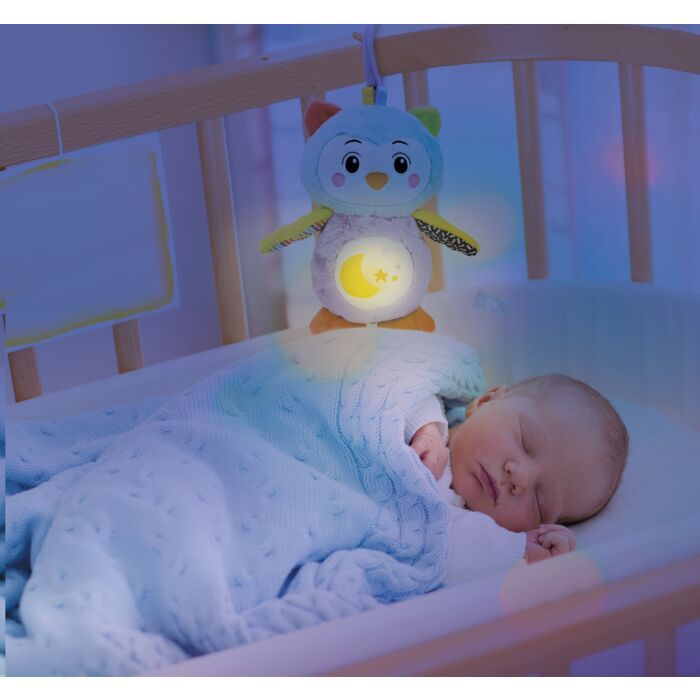 Baby Clementoni Βρεφική Χνουδωτή Κουκουβάγια Ύπνου Με Φως