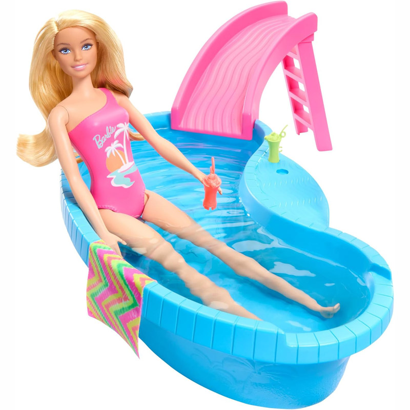 Mattel Barbie Κούκλα Με Πισίνα (HRJ74)