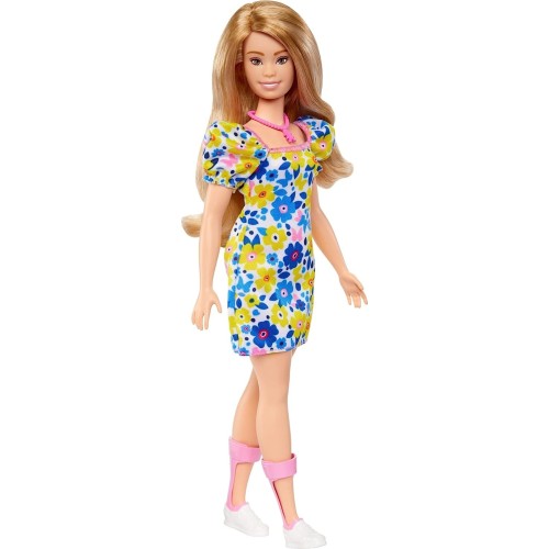 Mattel Barbie Fashionistas Κούκλα Ξανθιά Με Λουλουδάτο Φόρεμα (FBR37/HJT05)