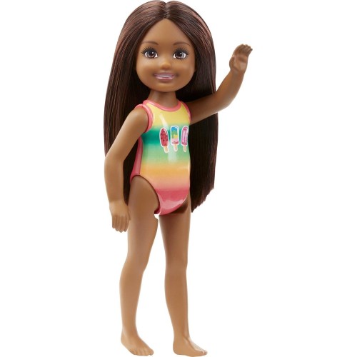 Mattel Barbie Chelsea Beach Κούκλα 14cm Με Μαγιό Παγωτά (GLN73/GHV56)