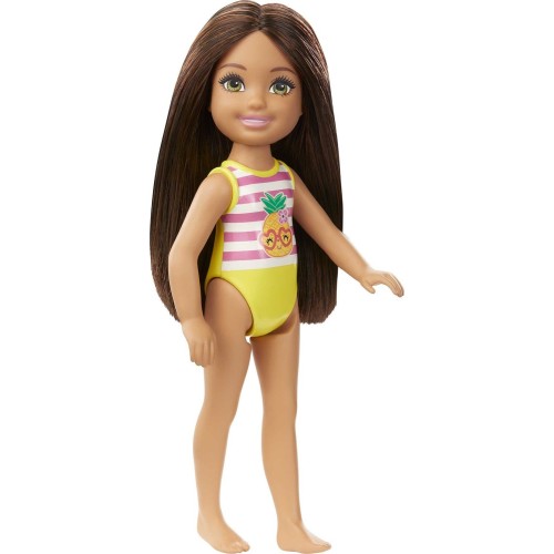 Mattel Barbie Chelsea Beach Κούκλα 14cm Με Μαγιό Ανανάς (GLN73/GHV57)