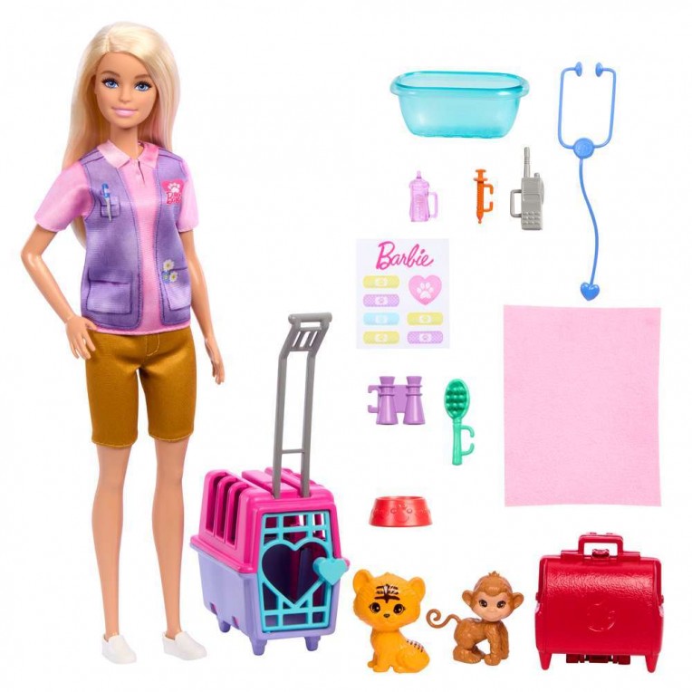 Barbie Κούκλα Διασώστρια Άγριων Ζώων (HRG50)