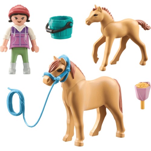 Playmobil Horses Of Waterfall - Παιδάκι Με Άλογο & Πουλάρι (71498)