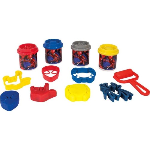 As Company Πλαστελίνη Marvel Spiderman Τσάντα Πλάτης Με 4 Βαζάκια - Καπάκια Καλουπάκια Και 5 Εργαλεία 200Gr (1045-03601)