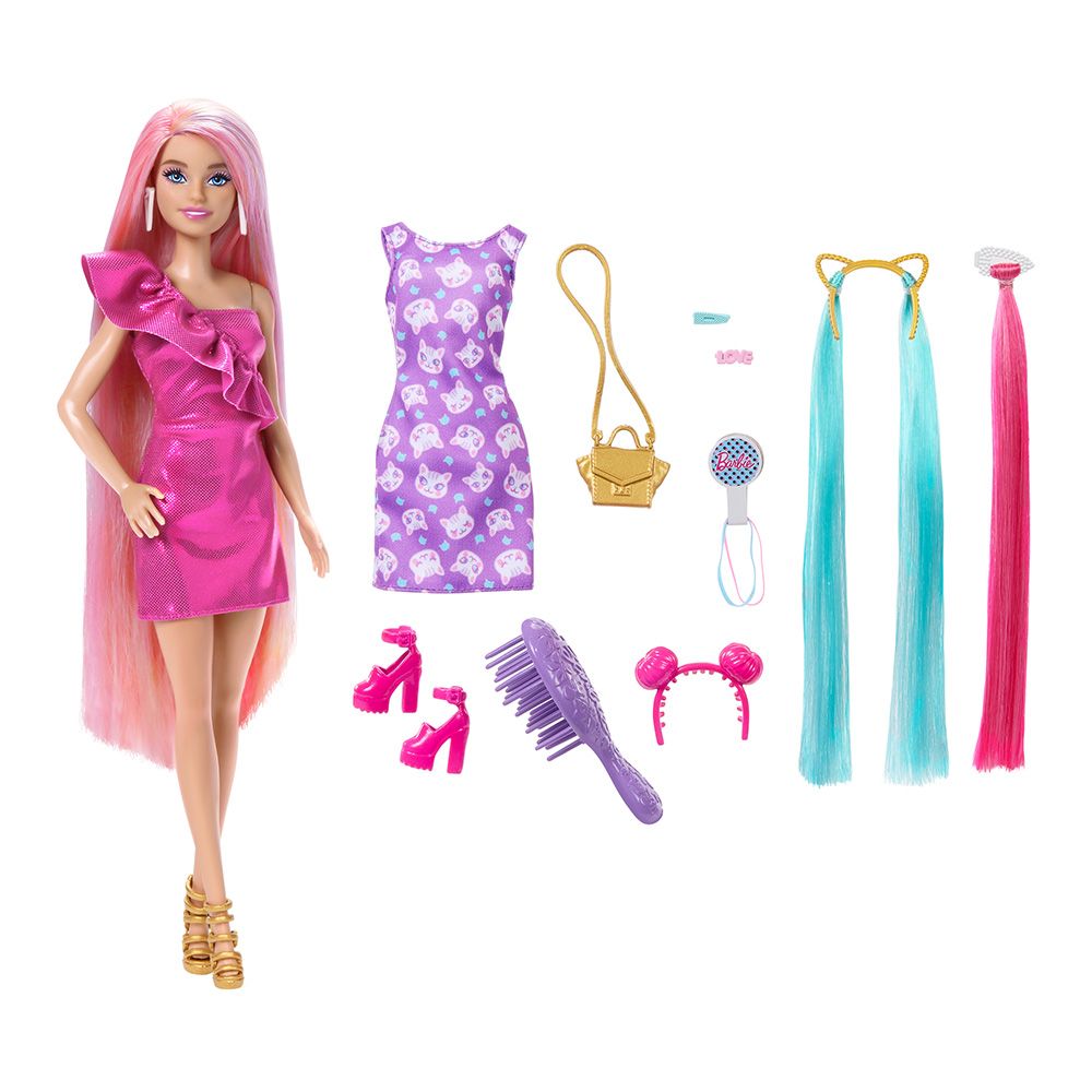 Mattel Barbie Πολύχρωμα Μαλλιά (JDC85)