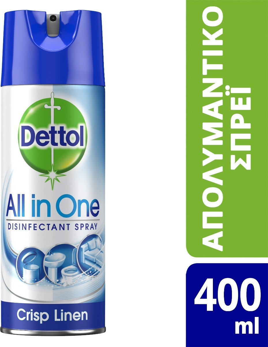 Απολυμαντικό Spray Dettol All In One Crisp Linen 400ml