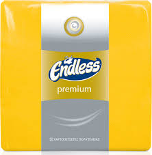Endless Χαρτοπετσέτα Premium Κίτρινη 33x33 50τμχ
