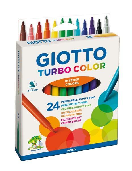 Giotto μαρκαδόροι 24 τμχ turbo color λεπτοί (000071500)