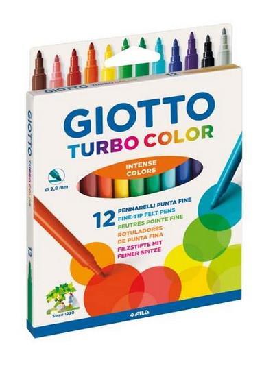 Μαρκαδόροι 12 τεμ Turbo Color Blister Giotto
