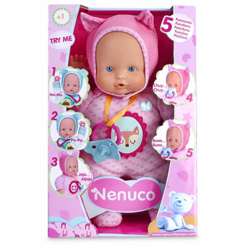 Nenuco Κούκλα Soft Με 5 Λειτουργίες - Ροζ (4104-12664)