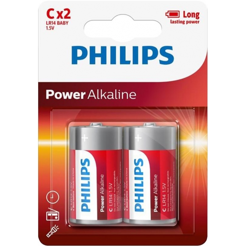 Philips Power Alkaline C (2τμχ)