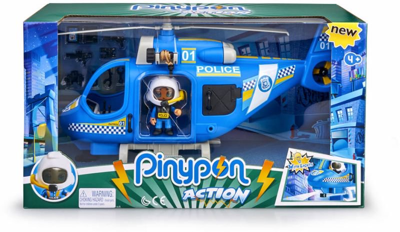 Pinypon Action Ελικόπτερο Αστυνομίας & Φιγούρα