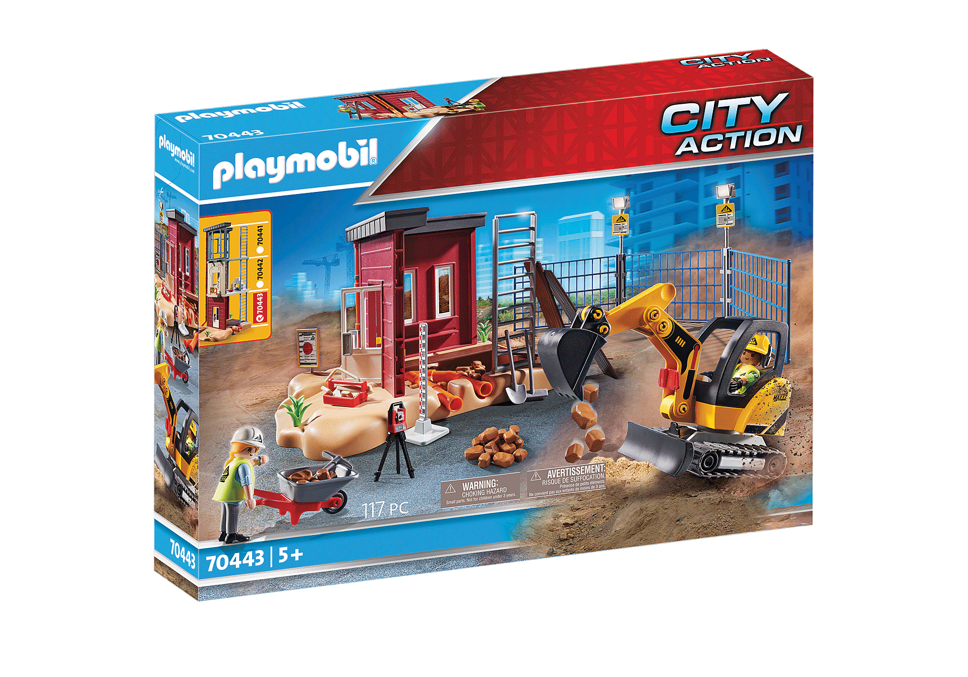 Playmobil City Action Μικρός Εκσκαφέας Με Ερπύστριες Και Δομικά Στοιχεία