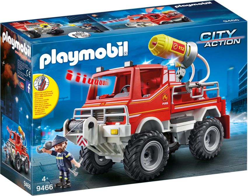 Playmobil Όχημα Πυροσβεστικής Με Τροχαλία Ρυμούλκησης (9466)