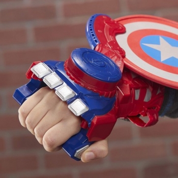 Hasbro Nerf Marvel Avengers Power Moves Role Play Captain America Ασπίδα Και Γάντι