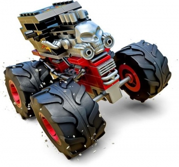 Mattel F.P. Mega Bloks Hot Wheels Monster Trucks Οχήματα-187τμχ - 2 Σχέδια (GVM14).