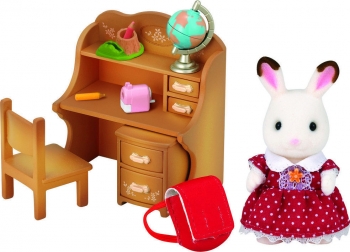 Sylvanian Families: Chocolate Rabbit Sister Set (Desk)