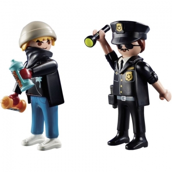 Playmobil Duo Pack Αστυνομικός Και Καλλιτέχνης Γκράφιτι (70822)