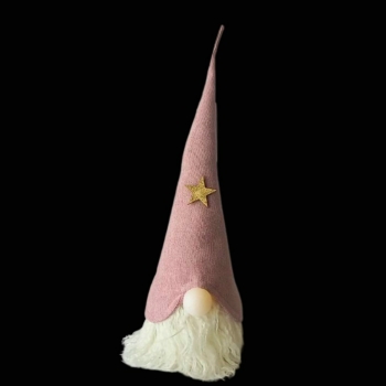 ΧΡΣ Διακοσμητική Φιγούρα Άη Βασίλης Gnome Κεφάλι 3 Χρώματα Φωτιζόμενο 10,5x34cm