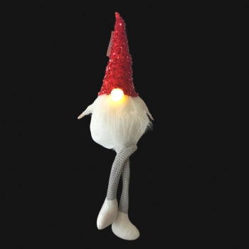 ΧΡΣ Διακοσμητική Φιγούρα Άη Βασίλης Gnome Κόκκινος Σκούφος Πούλιες   58x11x8,5cm